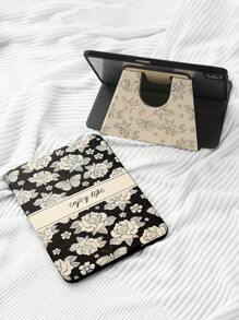 1pc Premium Camellia Butterfly 720 Rotary Protective Case With Pen Slot, Acrylic Clear Crystal Back Cover, Slap-Proof Case Compatible With Ipad, With Sleep/Wake Up Support - Multicolor - View 5