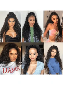 Pferdeschwanz-Extension, 18/26/30 Zoll Ziehverschluss Pferdeschwanz Haarverlängerungen synthetisch langes lockiges welliges Haar Extensions Pferdeschwanz dicke Haarteile für Frauen, 1B