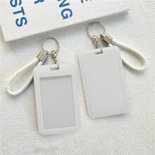 1pc Cor Lisa Plástico Macaron Estilhaços Clipe Design Portátil Para Estudante Cartões Cartões Presente Para Amigos Presentes Para Porta-Cartão Carteira Porta-Cartão de Visita Porta-Cartão de Crédito Porta-Cartão de Identificação Mulheres Para Mulheres Para Homens Cartão Carteira