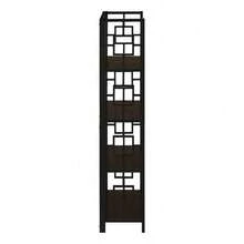 Bookshelf, Bookcase, Etagere, 4 Tier, 62"H, Office, Bedroom, Brown Laminate, Black Metal, Contemporary, Modern,Good Furniture
