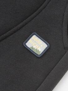 Balabala 2024 年冬季男孩和女孩珊瑚绒慢跑厚保暖裤 - 黑色 - 查看 7