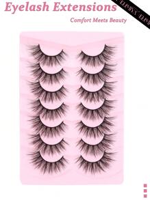 7对5D 18mm天然纤维长猫眼假睫毛 - 自然纖長款 - 查看 4