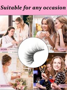 7对5D 18mm天然纤维长猫眼假睫毛 - 自然纖長款 - 查看 10