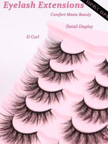 7对5D 18mm天然纤维长猫眼假睫毛 - 自然纖長款 - 查看 5