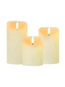 1/3pcs Flameless Candles, Flickering Pillar Candles 4"/5"/6", Battery Operated LED Candles With Remote Control And 2/4/6/8 Hour Timer, Suitable For Home, Wedding, Birthday Decor