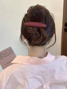 1pc Women Stylish And Minimalist Fashion Hair Clip With Shiny Marble Surface, Graceful Elegant And High-End Elliptical-Shaped Design Suitable For Daily, Festival, Party, Outdoors, Or As A Gift For Friends And Family Claw Clips Hair Claws Hair Barrettes, School Stuff, College, Hair Accessories