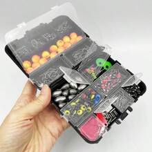 Bộ 263 phao câu cá, chì chì và vòng xoay, sử dụng hàng ngày - Nhiều màu - Xem 9