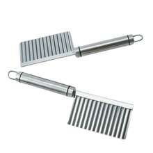 Stainless Steel Wavy Cutter Potato Decorated Vegetables Chips - Bạc - Xem 9