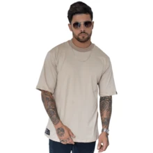 Men's Oversized T-Shirt Cotton 30.1 Premium Hip-Hop - 米色 - 查看 2
