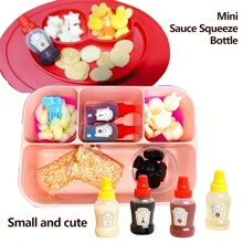 4入組迷你4色番茄醬瓶、調味品擠壓瓶、便攜式午餐醬容器瓶、番茄醬用、成人調味品擠壓瓶、醬蜜迷你擠壓瓶、沙拉醬 - 彩色 - 查看 10