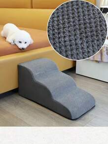 Escaleras para mascotas, escalera de escalada esponjosa, escaleras para cama y sofá de gatos y perros - Gris - Ver 2