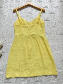 Short Dress Marrante Faminina - 黃色 - 查看 4