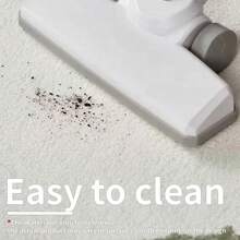 1pc Soft Solid Color Plush Carpet, Living Room Sofa Bedside Rug, Rectangular Minimalist Style Carpet, Washable Convenient Foot Mat - Creamy White - View 6