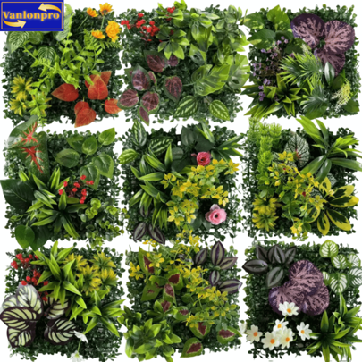 1pc 25cm*25cm/9.84inch*9.84inch Outdoor Decorative Artificial Plant, Outdoor Fake Greenery, Wedding Decor Plant, Wedding Decor, Home Decor, Wall Decor, Fake Plant, Turf, Fake Flowers, Suitable For Wedding Decoration, Home Decor, Outdoor Decor