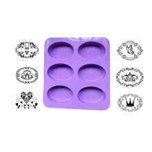 Kit com 2 Moldes de Sabão de Silicone para Sabonetes Artesanais com 6 Cavidades, Fabricação de Sabão - Roxo - Visão 5