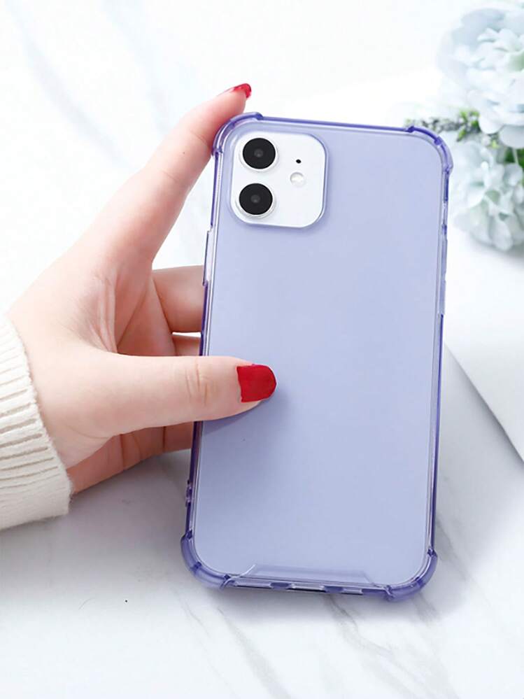 Solid Anti-Fall Phone Case Compatible With IPhone 11,IPhone 13,IPhone 14 Pro Max - Purple - View 4