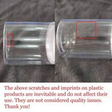 4pcs 7cm Diameter Plastic Storage Bottles With Lids, Paint/Cream/Mask Jars, Eye Cream/Face Cream Bottles, PET Transparent Sampling Containers For Cosmetics - White - View 12