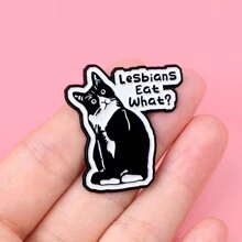 LGBT Humor Quote Pride Cute Enamel Pins Women's Brooches Men Lapel Pins Black Cat Badge Costume Accessories Funny Jewelry Gifts