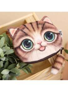 1 件，新款猫毛绒零钱包，可爱卡通钱包，钥匙卡包，适合日常使用，理想的礼物选择书包，儿童书包，学校书包，幼儿园书包，儿童行李箱，儿童书包，男童书包，青少年男孩，青少年女孩，女童书包，儿童，适合女孩的旅行包，青少年男孩礼物，适合女孩的包，女孩钱包 - 彩色 - 查看 13