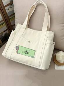 Customized Personalized Gift Bag With Tennis Racket Pattern Text, Suitable For Carrying Memories In Handbags, Waterproof Shopping Bags, Storage Bags, And Super Linen Handbags. Suitable For Weddings, Birthdays, Beaches, And Holidays, It Is The Best Gift For Women, Mothers, Teachers, Friends, Bridesmaids, And Students. On Mother's Day, Send Your Mother; On Nurse's Day, Send Your Nurse; On Brazilian Valentine's Day, Send Your Wife And Girlfriend.