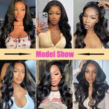 KAPELLI Body Wave Human Hair Bundles 100g Per Bundle 100% Human Hair Sew In Weaves 8-26 Inch Natutral Color 1/3/4 Bundles Virgine Human Hair Extention - Natural & Black - View 11