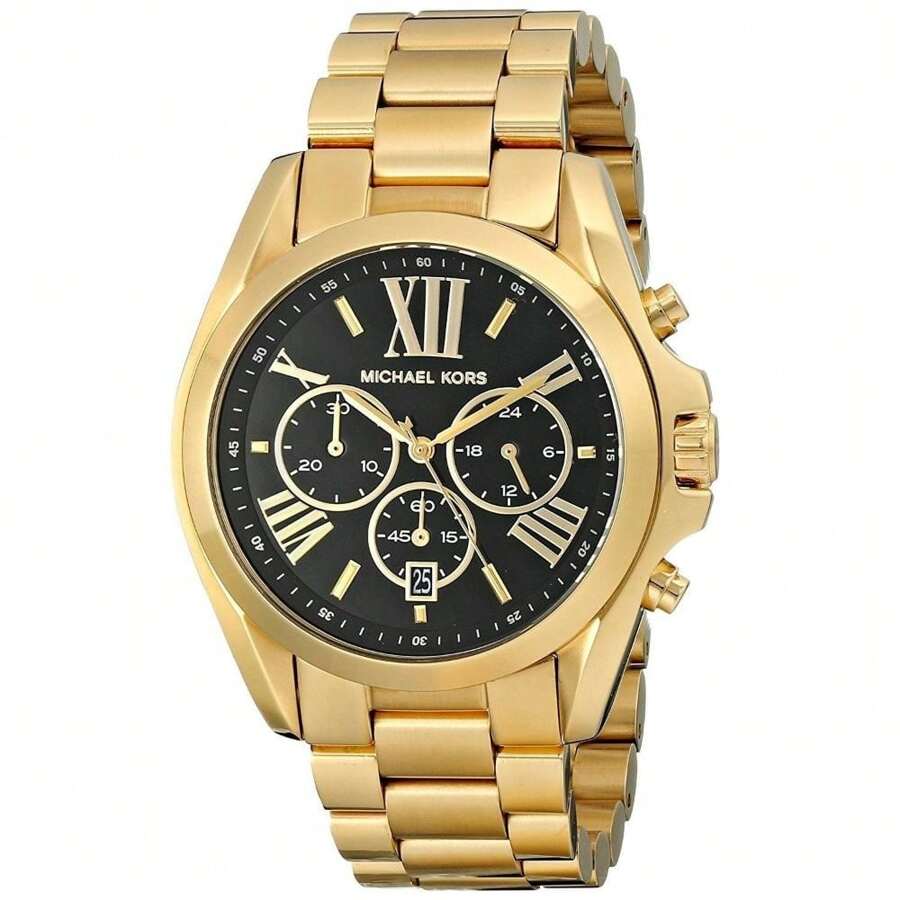 Michael Kors Michael Kors Women's MK5739 Bradshaw Chronograph Gold-Tone ...