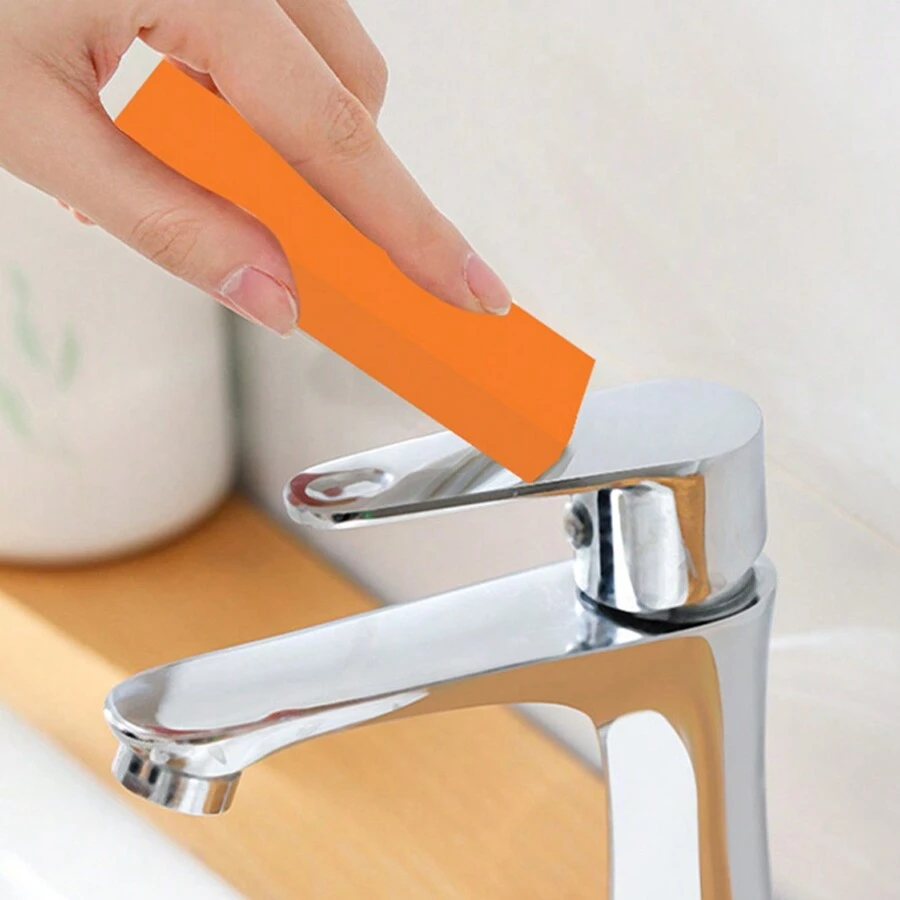 1 cái tẩy cặn vôi dễ dàng bằng cao su dụng cụ vệ sinh nhà bếp nhà bếp bồn cầu rỉ sét dụng cụ tẩy rỉ kính phòng tắm - quả cam - Xem 1