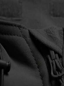 Military Soft Shell Jacket Men Tactical Windproof Waterproof Jackets Men's Army Combat Hooded Bomber Coats - Black - View 5