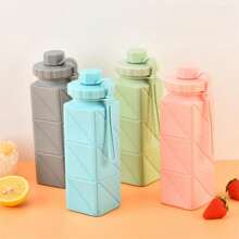 1 bình nước có thể gấp gọn 600ml (20,5 oz), cốc chạy bộ di động có dây đeo, cốc du lịch dung tích lớn, cốc cà phê có thể tái sử dụng, cốc đựng nước nhẹ đa chức năng, vật liệu silicon chịu nhiệt độ cao, bình nước chống rò rỉ, bình chứa nước, bình nước thể thao nén, sáng tạo có thể mở rộng, phụ kiện tập thể dục cho du lịch ngoài trời cắm trại đi bộ đường dài đạp xe yoga cốc tiện lợi - Nhiều màu - Xem 2