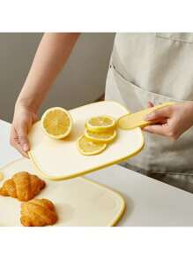 1PC Multifunctional Double-Sided Cutting Board, Kitchen Can Hang Anti Slip Thickened Classification Cutting Board, Vegetable, Fruit And Meat Cutting Board - Yellow - View 6