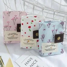 1 件 20 卡槽花卉帆布卡盒，女士多卡槽身份证夹，学生证，礼品卡钱包 - 彩色 - 查看 5