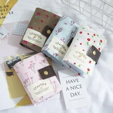 1 件 20 卡槽花卉帆布卡盒，女士多卡槽身份证夹，学生证，礼品卡钱包 - 彩色 - 查看 4