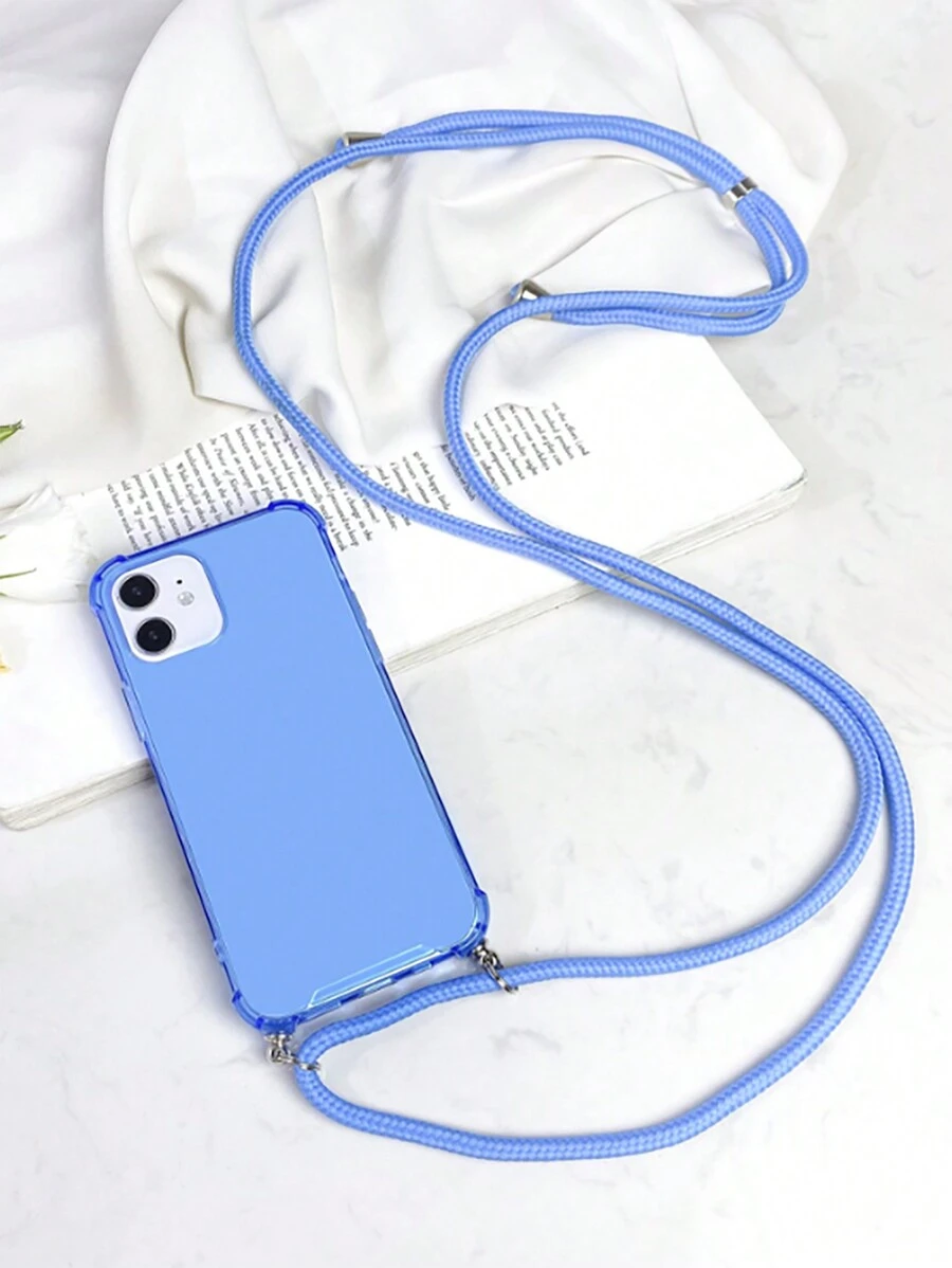 Apple Crossbody 手机壳 坚固手机壳 带挂绳 兼容 iPhone 11、iPhone 13、iPhone 14 Pro Max - 藍色 - 查看 1
