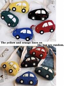 Cute Cartoon Car Shaped Shoulder Bag For Children, Can Be Used As Coin Purse, Shoulder Bag, Ideal For Kids, Stylish And Cool Design - Blue - View 3