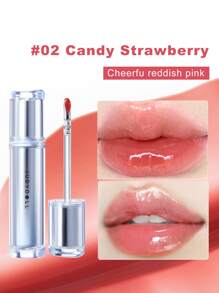JUDYDOLL 2.4g Moisturizing Lip Gloss, Nourishing Lip Essence For Glossy Lips, Mirror-Like Finish, Non-Sticky, Suitable For Self-Use, Gifting, Beginners, Beach, Travel, Vacation, Dates, Weddings, Students, Office And More - #02 冰糖草莓 - 查看 1