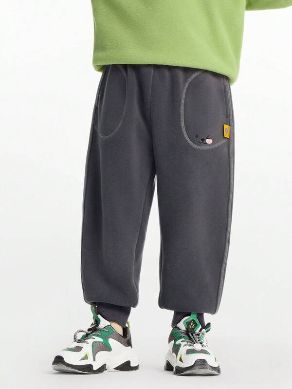 Balabala Boys' & Girls' Polar Fleece Joggers Warm Casual Pants For Winter 2024