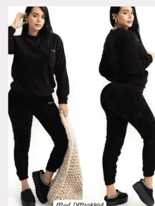 Set de 2 piezas de pijama teddy unitalla dama de moda suavecita se envían al azar colores en s - Multicolor - Ver 2