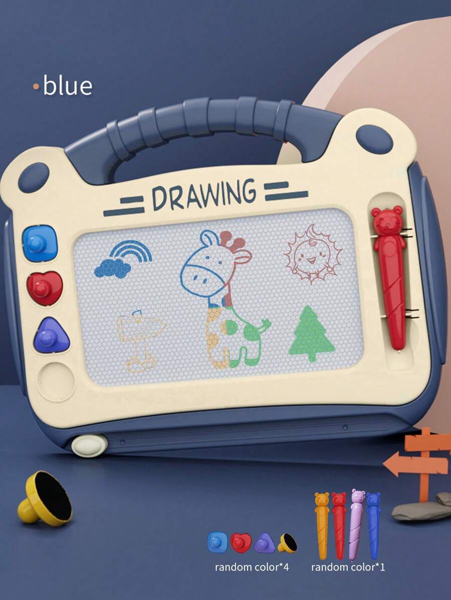 1 bảng vẽ cho trẻ em, bảng viết từ tính, đồ chơi vẽ tranh Scribble cho bé, quà tặng phù hợp cho bé trai và bé gái, quà tặng Giáng sinh (Màu sắc ngẫu nhiên của con dấu và bút)