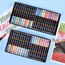 GuangNa 120/168 色鲜艳丙烯酸画笔 - 柔软灵活的刷头，可精确控制，适用于 DIY 项目、帆布、岩石、木材、石头、玻璃、陶瓷、织物绘画 - 查看 6