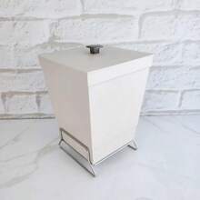 1 Waste Bin For Bathroom Office 6.5l With Stand - White - trắng - Xem 4