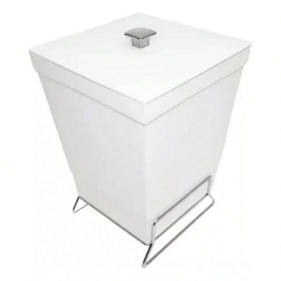1 Waste Bin For Bathroom Office 6.5l With Stand - White - trắng - Xem 1