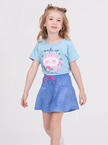 Blue Ruffled Rabbit Children's Set - 藍色 - 查看 1