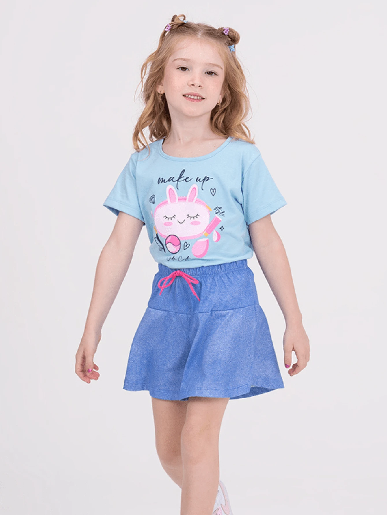 Blue Ruffled Rabbit Children's Set - 藍色 - 查看 1