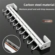 Kitchen Wall Mounted Storage Rack, No Tools Required, Holder For Spoons, Forks, Knives, Pot Lids, Organizer, Accessory Set