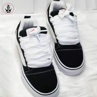 1 对 HEHUATECH 纯色超宽单层厚鞋带 2.5 厘米，适用于运动鞋、服装配饰