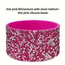 1 件硅胶杯盖图案杯底防撞保护盖，创新设计，使用方便，水钻硅胶杯盖冰王杯盖，运动水壶太空杯底盖，车载水杯硅胶盖，适合居家办公和户外旅行