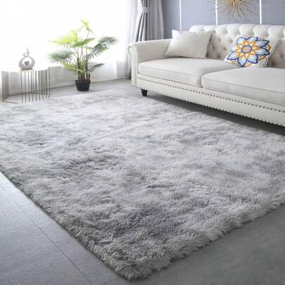 1pc Rectangular Plush Area Rug For Bedroom Or Living Room