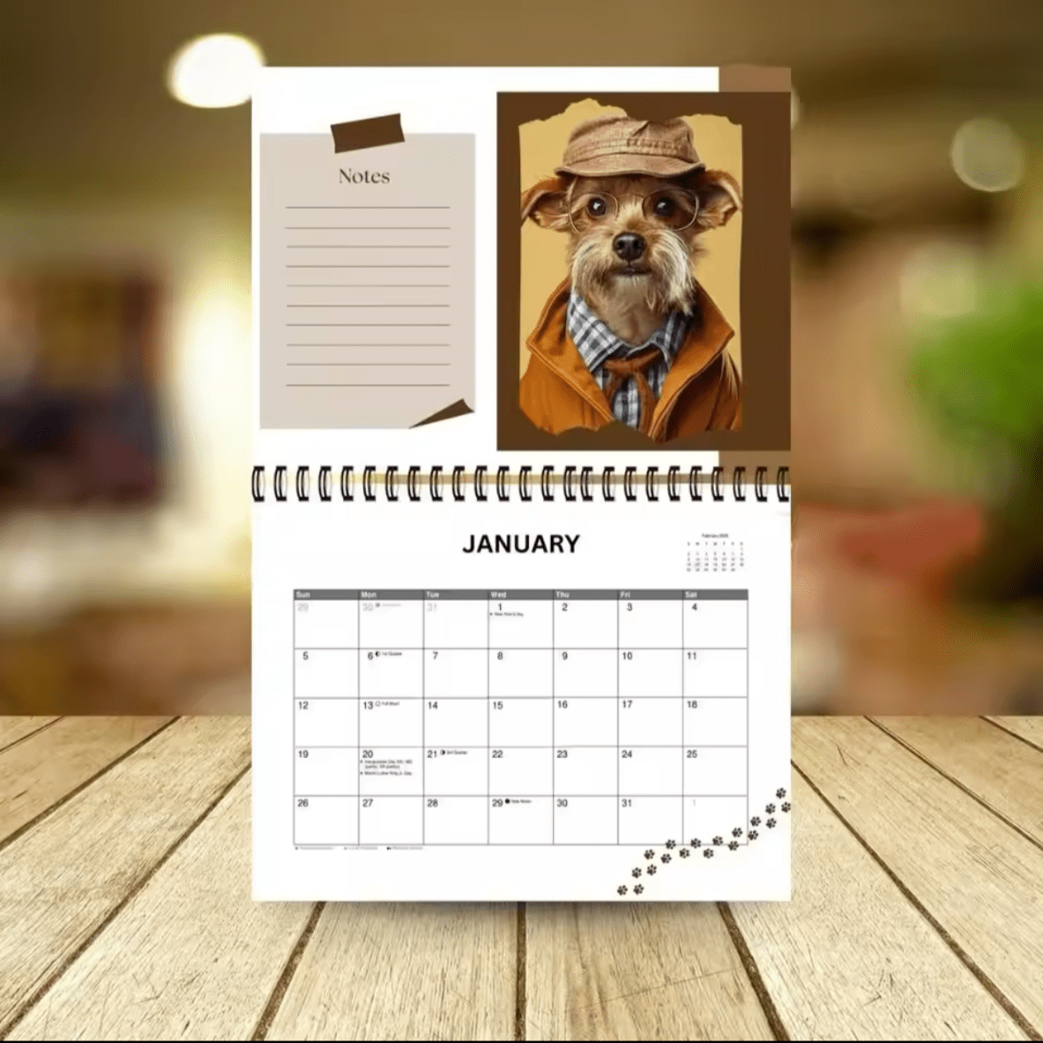 Calendrier de planification de famille 2025 avec chien. Calendrier 2025