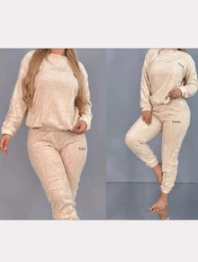 Set de 2 piezas de pijama teddy unitalla dama de moda suavecita se envían al azar colores en s - Multicolor - Ver 5