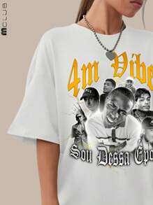 Women's 4M IG Printed T-Shirt Cotton Tshirt Unisex Shirt - trắng - Xem 2